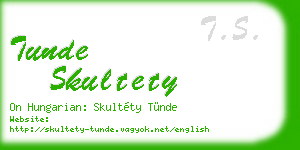 tunde skultety business card